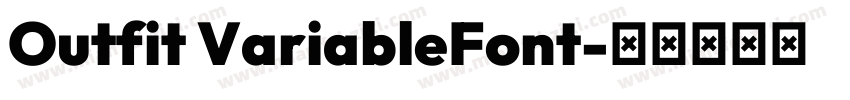 Outfit VariableFont字体转换
